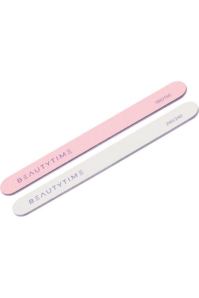 Beautytime Nail Files 150/240 Grit, Durable & Reusable, Ergonomic, 4-Piece