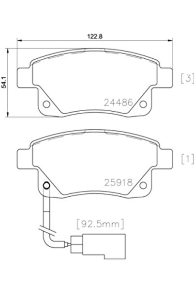 Brembo Set Placute Frana Frana Disc Byd Tang Ford Transit Tourneo Bus/Transit...