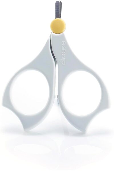 Pigeon Safety Nail Scissors, With Cap, Extra Small, For Newborn Babies, Bpa Free