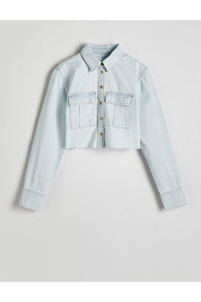 Reserved cămașă din denim, albastră