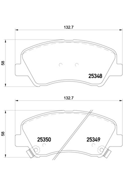 Brembo Set Placute Frana Frana Disc Emgrand EC7 Hyundai Accent 4/Grand Avega/...