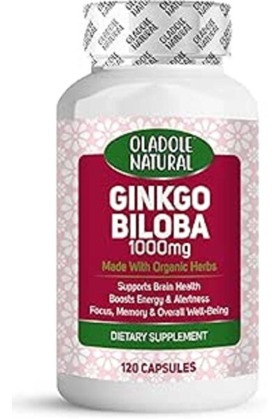 Oladole Natural كبسولات الجنكة بيلوبا 1000 ملغ 120 كبسولة