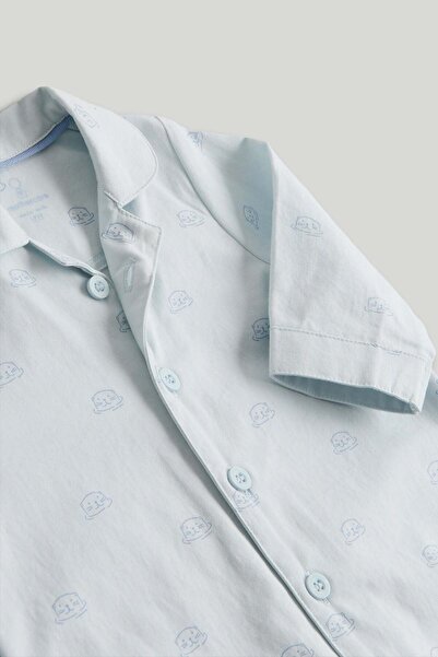 MOTHERCARE Blue All-in-One Baby Pyjamas