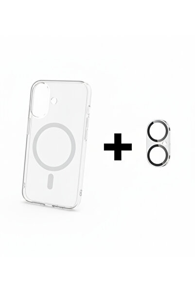 S-TOP جراب مغناطيسي لهاتف iPhone 17 بظهر شفاف، ممتص للصدمات ومقاوم للخدش مع ع...