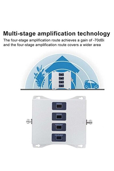 COOYA معزز إشارة الهاتف المحمول رباعي النطاق مع طقم هوائي 100-240 فولت قابس المملكة المتحدة