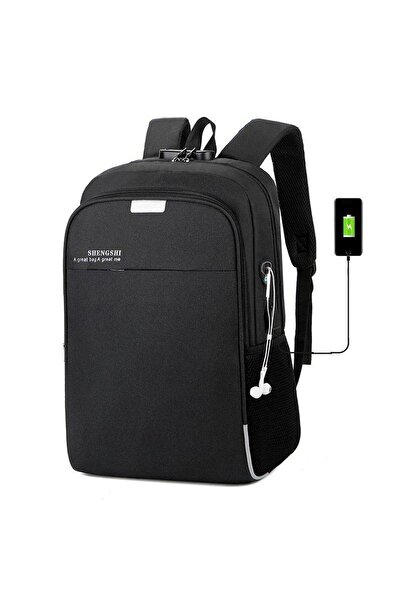 HOZRO SELLING DEPOT Laptop Backpack, 14 inch, USB Port, Durable Polyester, Laptop Compartment, Travel,