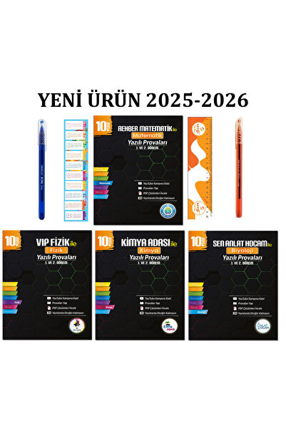 Tonguç Yayınları 10. Sınıf Matematik-Fizik-Kimya ve Biyoloji Yazılı Provaları...
