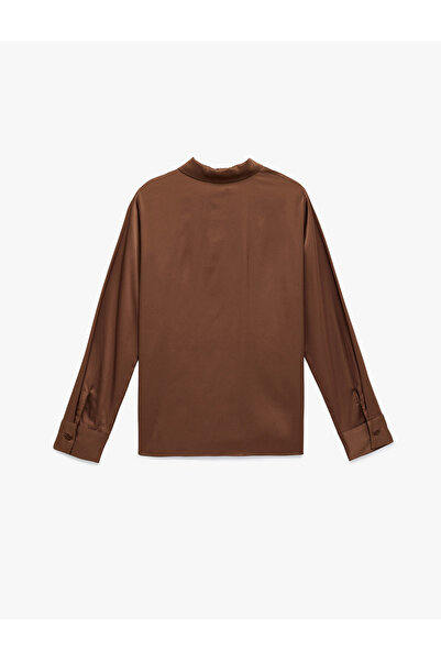 Koton Regular Fit Buttoned Long Sleeve Satin Shirt