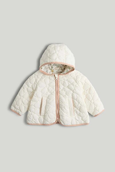 MOTHERCARE Cream Flower Quilted Jacket