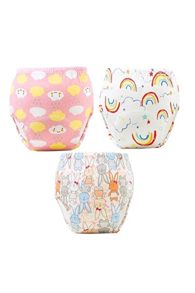 COOYA 3PCS Baby Potty Training Pants, Toddler Training Underwear for 0-3 Years Boy and Girls - L