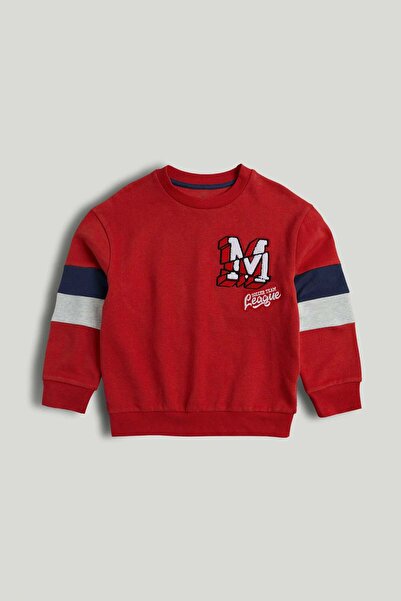 MOTHERCARE Red Varsity Sweat Top