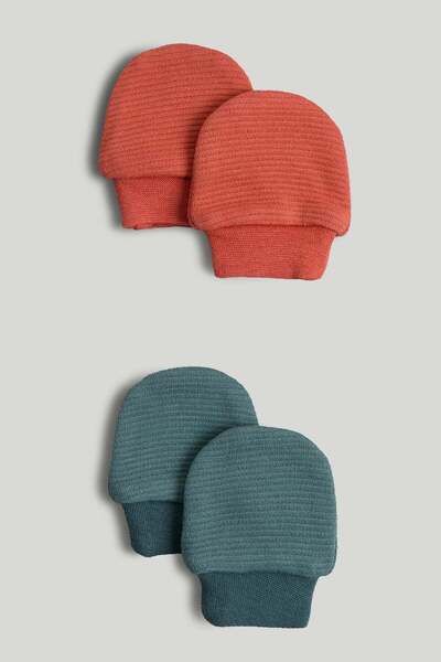 MOTHERCARE 2 Pack Ribbed Baby Mitts