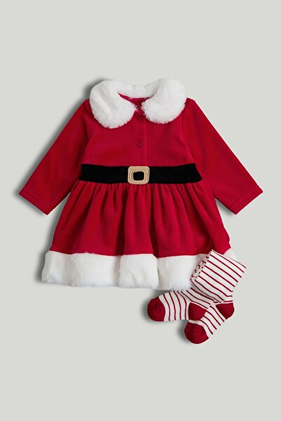 MOTHERCARE Santa Dress and Tights Set