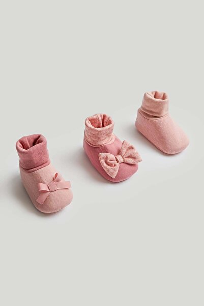 MOTHERCARE 3 Pack Pink Sock-Top Booties