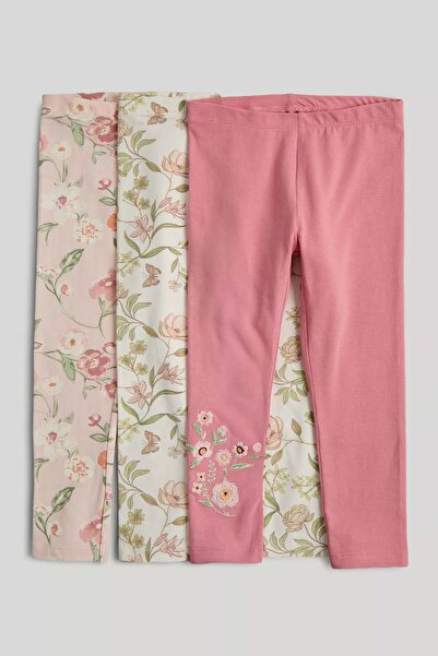 MOTHERCARE 3 Pack Pink Floral Leggings