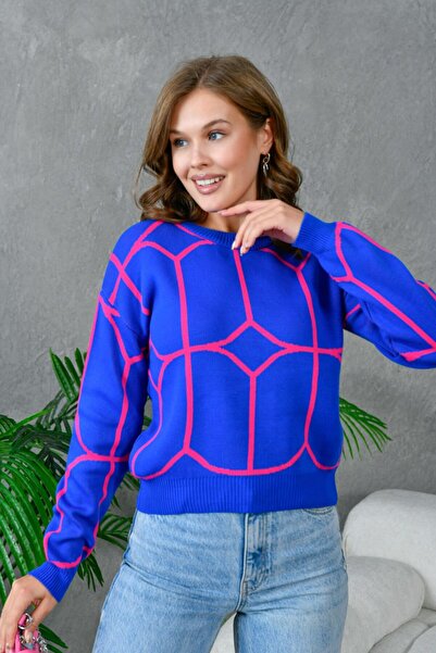 Noi Belis М'який трикотажний светр з великим коміром AW25KZ0064