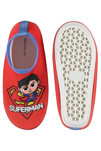 Superman Printed Sole -30 Size Sea Shoes - Red26