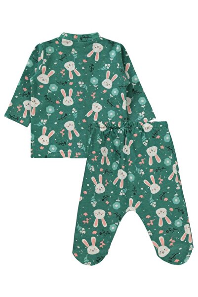 Civil Baby Rabbit Printed 1-6 Months Pajama Set - Khaki 1-3 Months