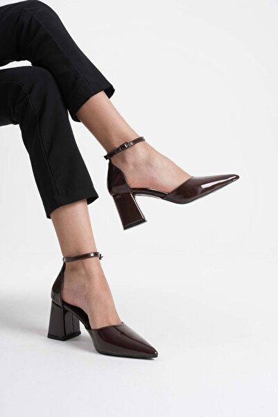 TRENDELLA Doren bitter coffee patent women's high heel shoes