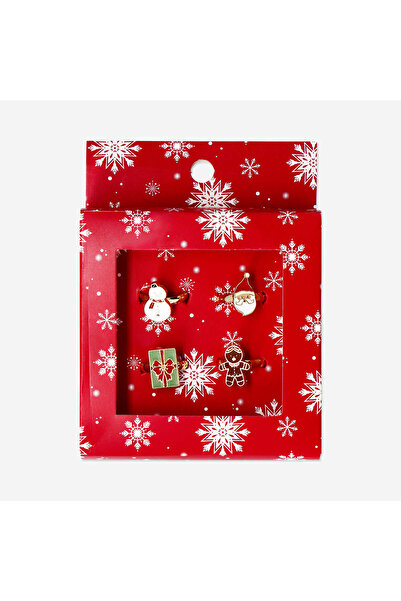 Flying Tiger Copenhagen 4'lü Noel Baba Temalı Yüzük