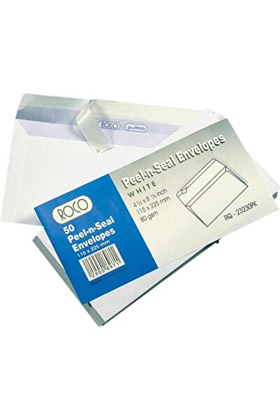 Roco ورق مظاريف أبيض قابل للتقشير والإغلاق 8.85 بوصة