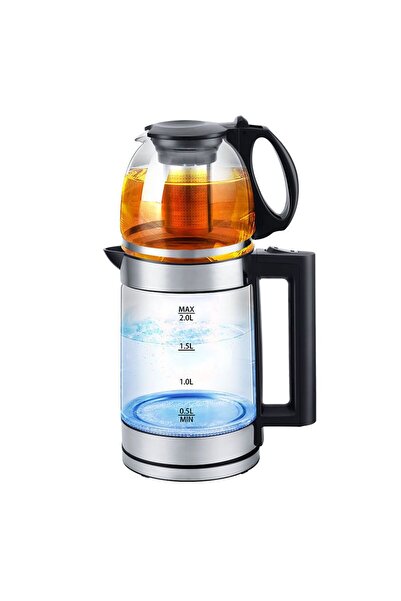 Generic Double Pot Electric Kettle & Tea Maker 1500W Turbo Boil 1.8L Kettle + 1.0L Teapot with Filter