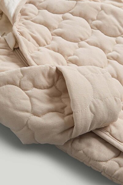 MOTHERCARE Tan Quilted Cord Pramsuit