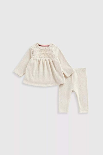 MOTHERCARE Beige Rib Top and Leggings Set