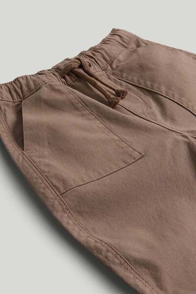MOTHERCARE Tan Canvas Barrel-Leg Trousers