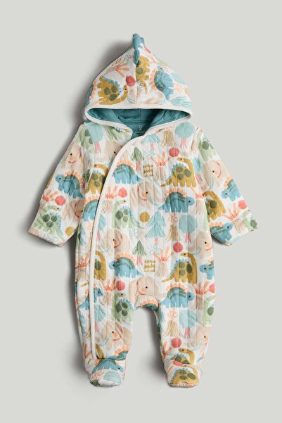 MOTHERCARE Dinosaur Quilted Pramsuit
