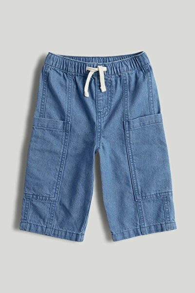 MOTHERCARE Wide-Leg Denim Cargo Jeans