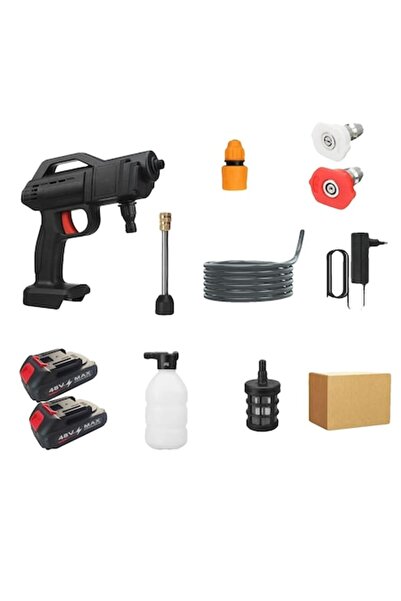 dalimag Aparat de spălat cu presiune, 2 baterii, design fără fir, 1500W, 40-5...