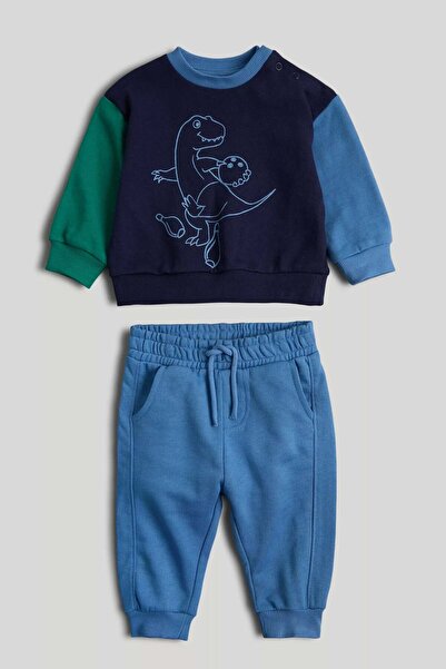 MOTHERCARE Dinosaur Joggers and Sweat Top Set