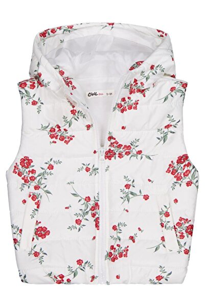 Civil Girls Crispy Flower 2-5 Years Old Vest - Ecru2-3 Years Old