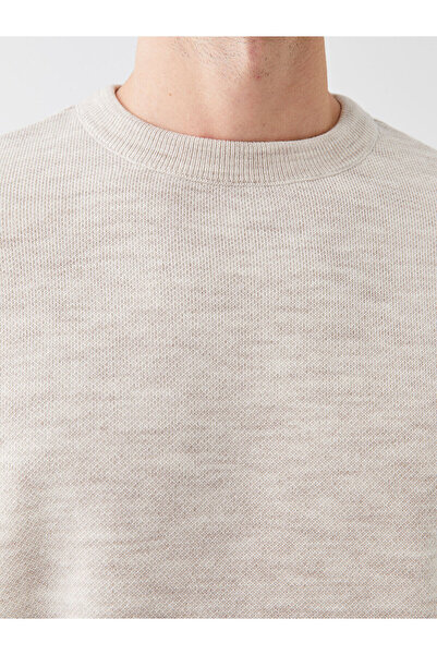 LC Waikiki Ανδρικό πλεκτό πουλόβερ με μακρυμάνικο λαιμόκοψη