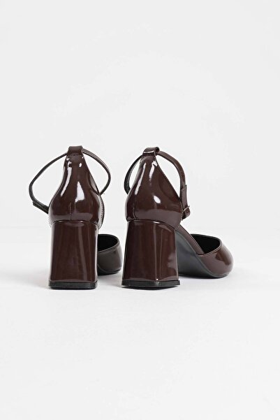 TRENDELLA Doren bitter coffee patent women's high heel shoes