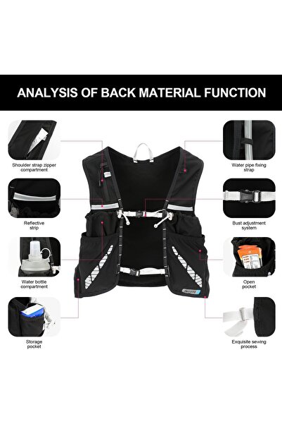 INOXTO Running Hydration Vest Backpack — 1.5L Insulated Hydration Pack for Running, Cycling & Hiki