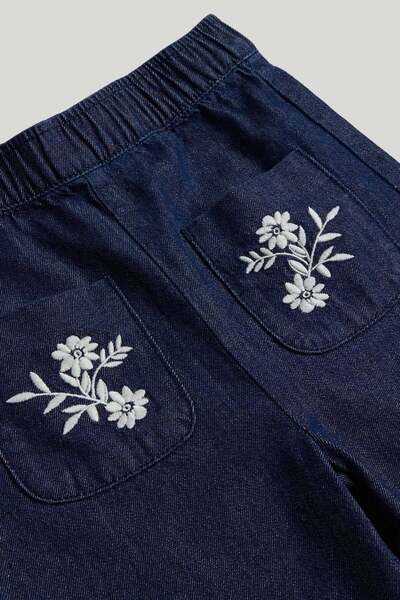 MOTHERCARE Denim Embroidered Trousers