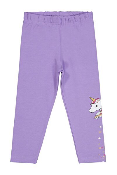 Civil Girls Unicorn Printed 2-5 Years Old Tights - Lilac 5-6 Years Old