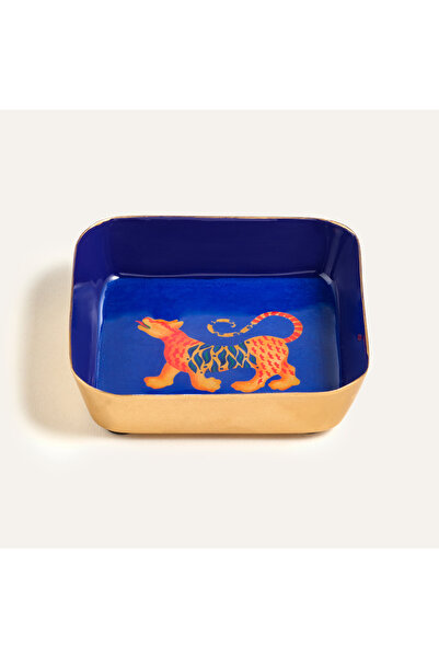 Zsa Zsa Zsu Nanpur Metal Dekoratif Tepsi 9x9x2 Cm Mavi
