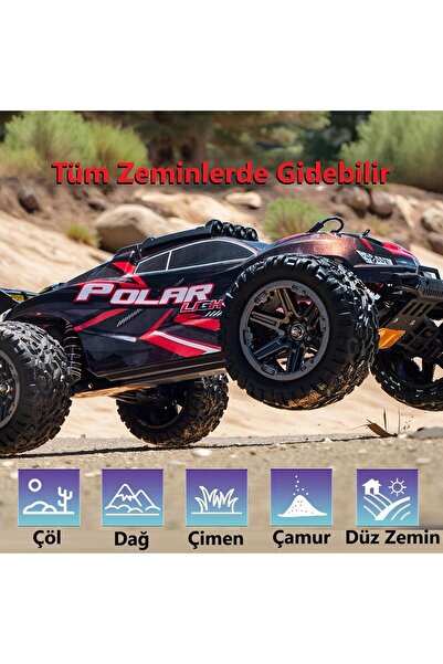 Brother Toys 80 KM/H Hız Yapan Süspansiyonlu Profesyonel Kumandalı Arazi Aracı Rock Crawler Servo Motor 46 Cm.