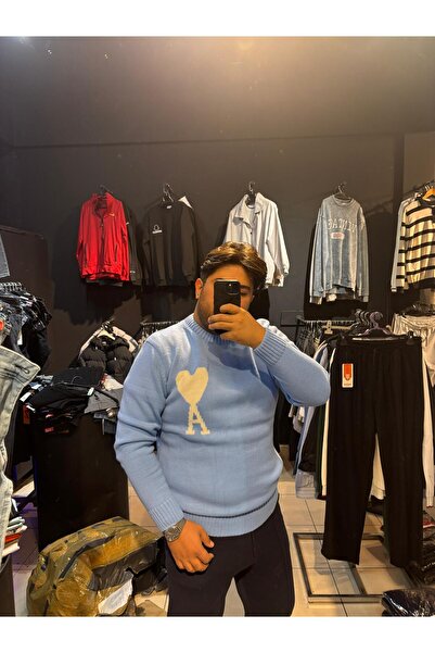 Q45collection Erkek Bisiklet Yaka Triko Basic Kazak