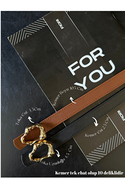 Fiori Curea subțire pentru femei cu cataramă cu tijă de design, curea pentru ...