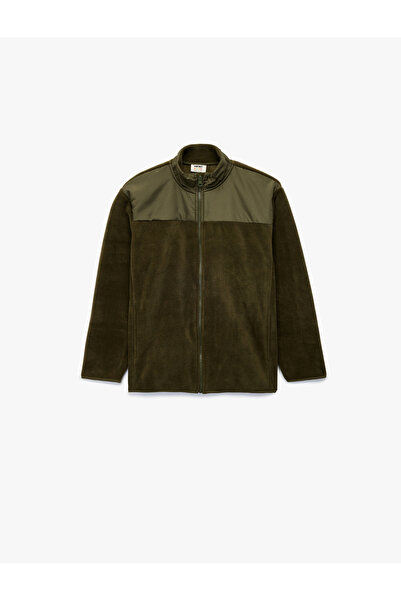 Koton Fermuarlı Uzun Kollu Dik Yaka Polar Sweatshirt