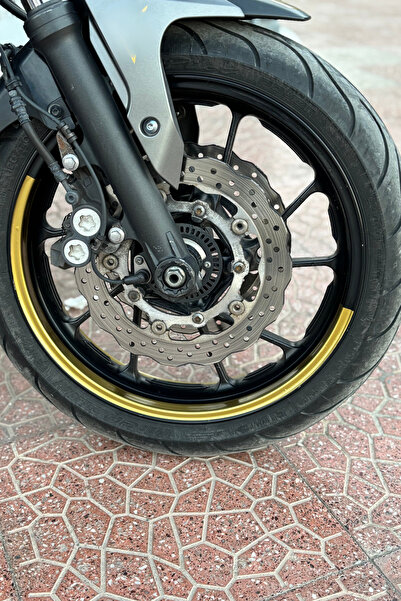 Banxtre Motosiklet Jantı için Gold Renk Yarım Jant Şeridi Sticker (17 Inch Uy...