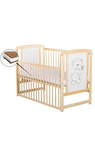 Babyneeds Patut din lemn bebe, 120x60 cm, Cu laterala culisanta, Din lemn de ...