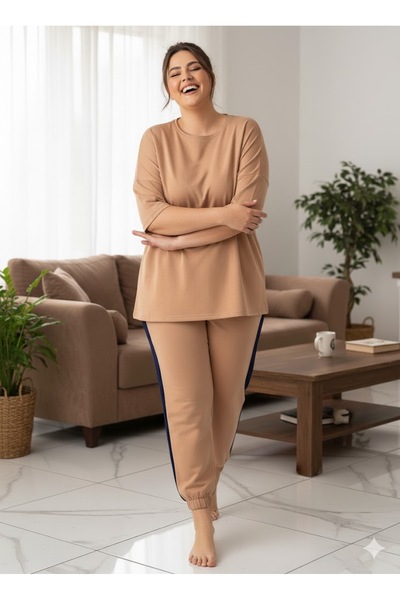 FAMESTEKSTİL Women's plus size tracksuit