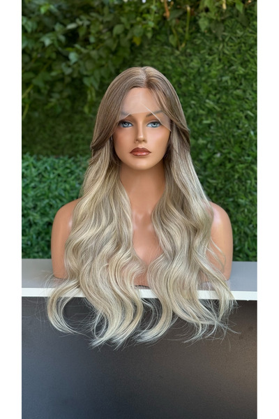 Fenomen Peruk 360 Derecede Her Yöne Ayrılabilir Tül Peruk – Uzun Işıltılı Kül...