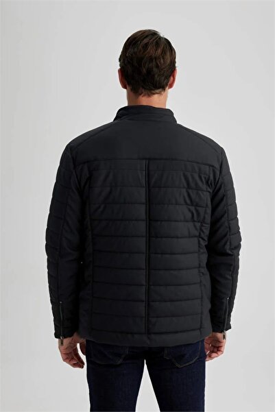 DeFacto Ανδρικό Δερμάτινο Παλτό και Μπουφάν X4014AZ/BK27 ΜΑΥΡΟ