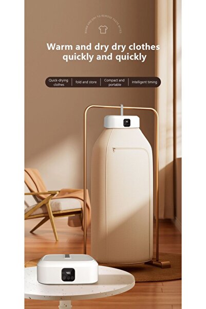 Generic 600W Foldable Mini Clothes Dryer Portable w/ UV Sterilization 5-10kg Capacity For Travel & Dorms